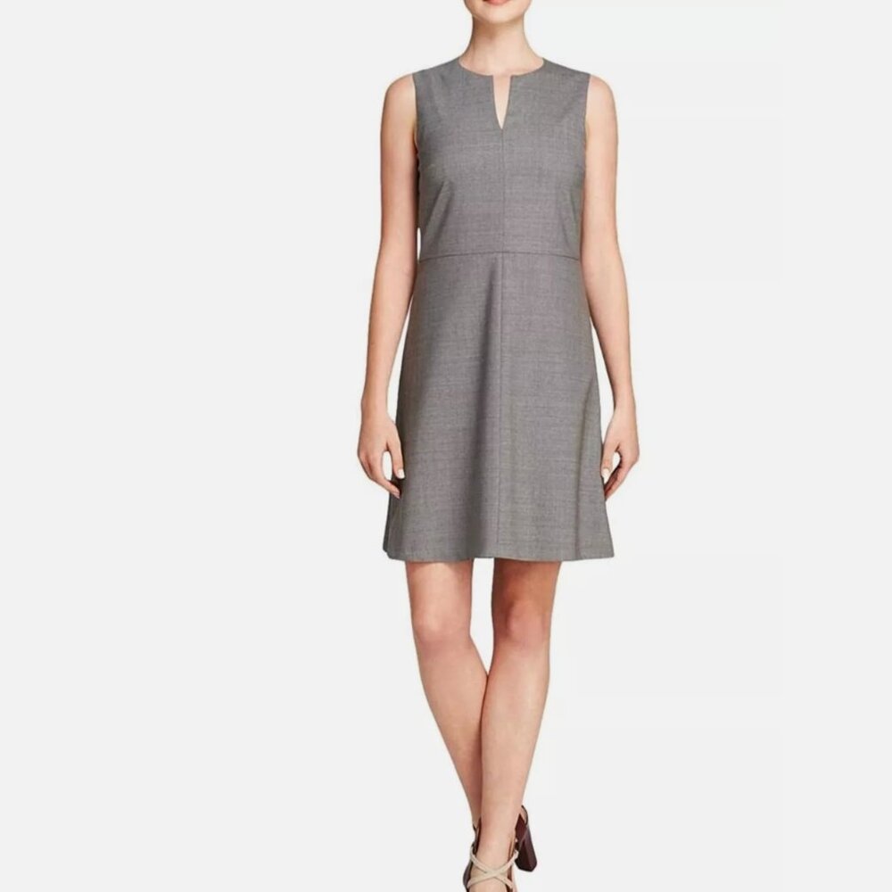 Theory Miyani Split Neck Suit Dress - Size 0
